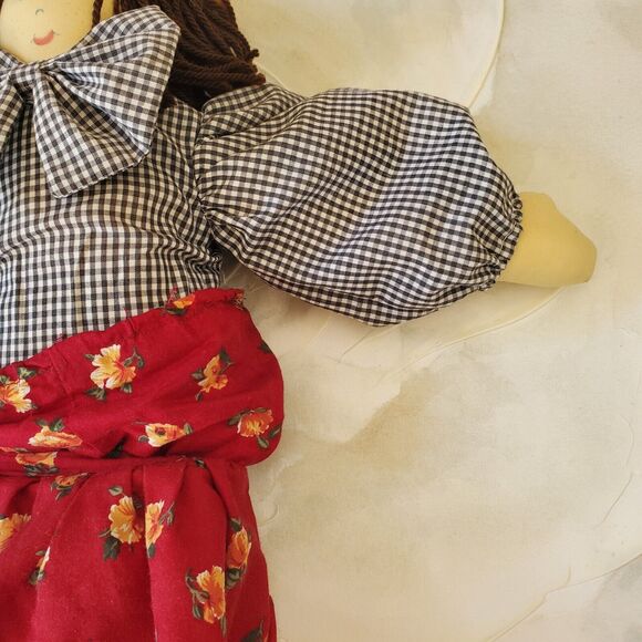 Riches To Rags 20" Hand Made Rag Doll With Tag "Kimmy" Folk Art American Design - Picture 8 of 14